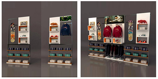 boutique wall display retail store equipment