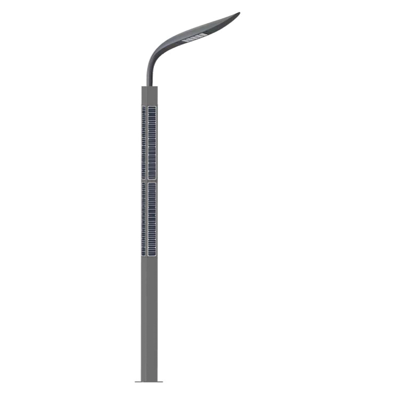 60W LED Solar Street Light With Solar Wrap Frame On Pole 2FSG056-NEWLIGHT ENERGY