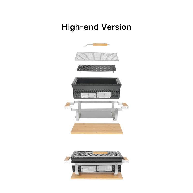 Portable Tabletop Square Hibachi Grill 