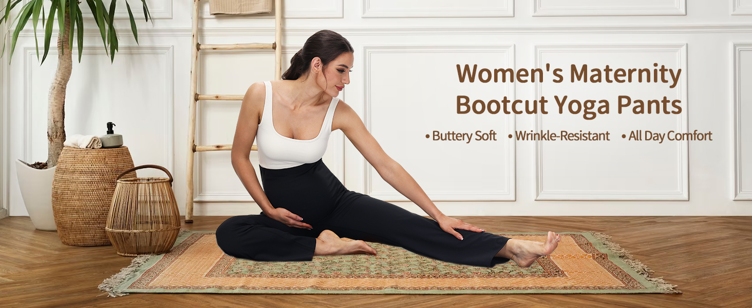 Women Maternity Bootcut Yoga Pants