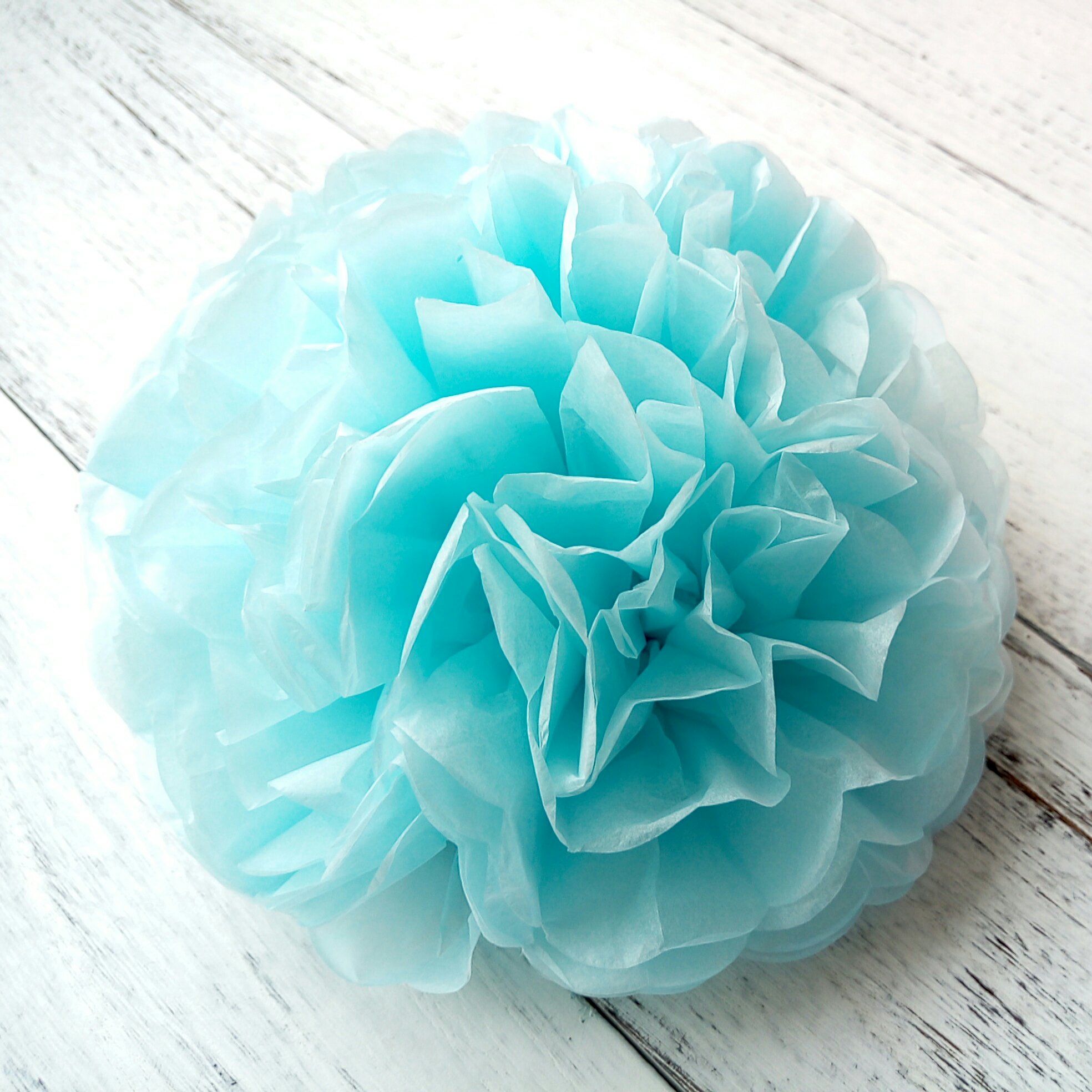 Umiss Tissu Papier Pom Poms Sky Blue Paper Tissus Fleurs pour mariage Anniversaire Nouvel An Pâques Halloween Retour à l'école