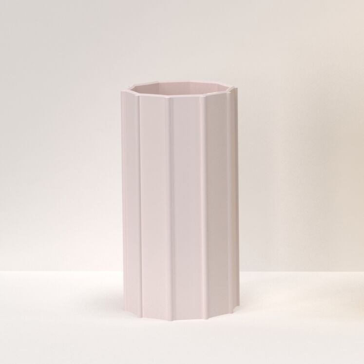 Vase de porcelaine rose mate pour la fleur de décoration à la maison