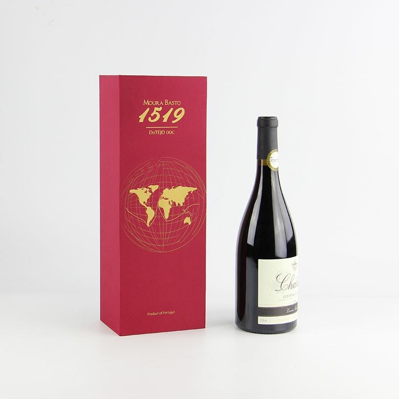 Boîte d'emballage de bouteille de vin exquise haut de gamme
