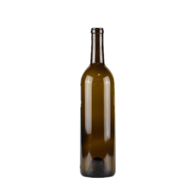 Bouteilles de vin vides d'ambre 750ml avec de lkiers