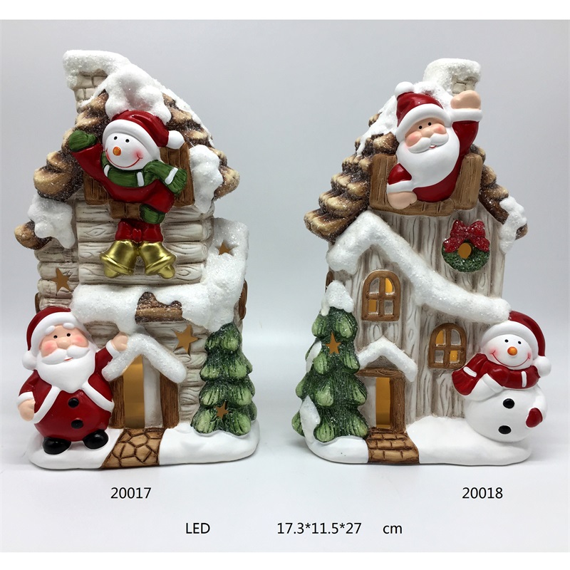 Céramique Noël Noël avec une couleur classique lumineuse LED