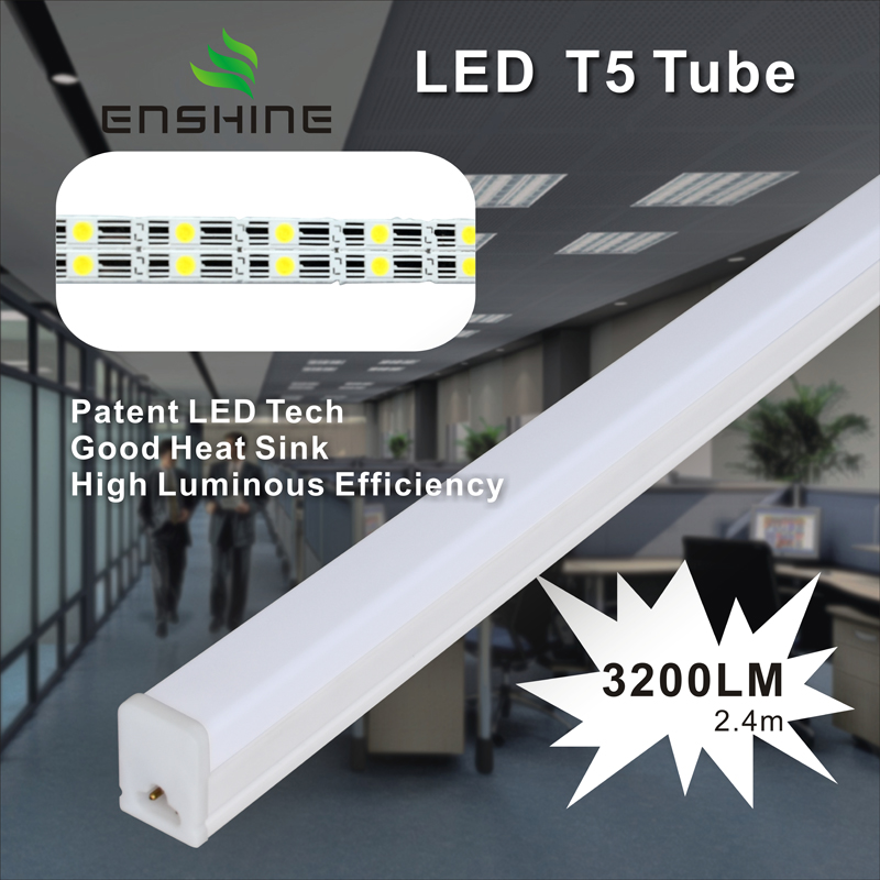 Efficacité lumineuse élevée T5 tube T5 / nano / verre / al + PC 6-32W YX-T5 LED