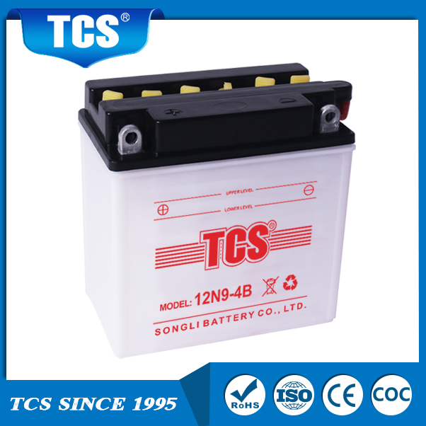 Batterie d'acide de plomb à sec TCS 12N9-4B Batterie de moto TCS 12N9-4B
