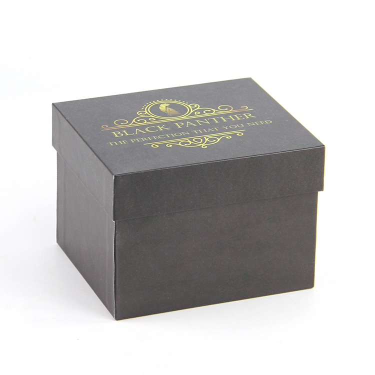 Wholesale Custom Custock Grand Boîte-cadeau noir avec couvercle