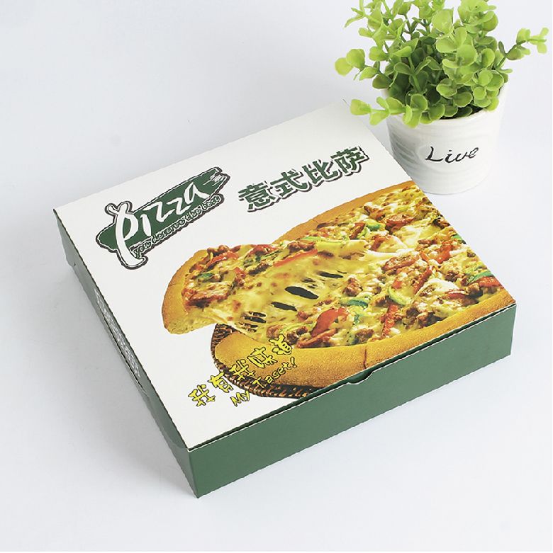 Support de design Customizé Vert Pizza Boîte D'emballage en gros à vendre