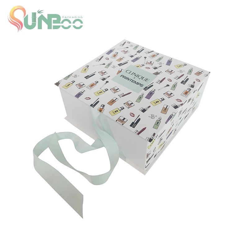 Belle couleur Nice Design et boîte pliable avec ruban de bonne qualité -Sp-box006