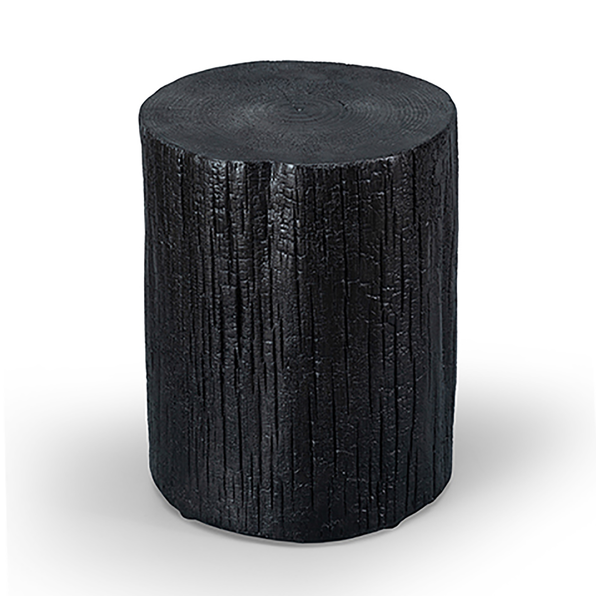 Table d'accent en bois en fausse carbure en meubles noirs