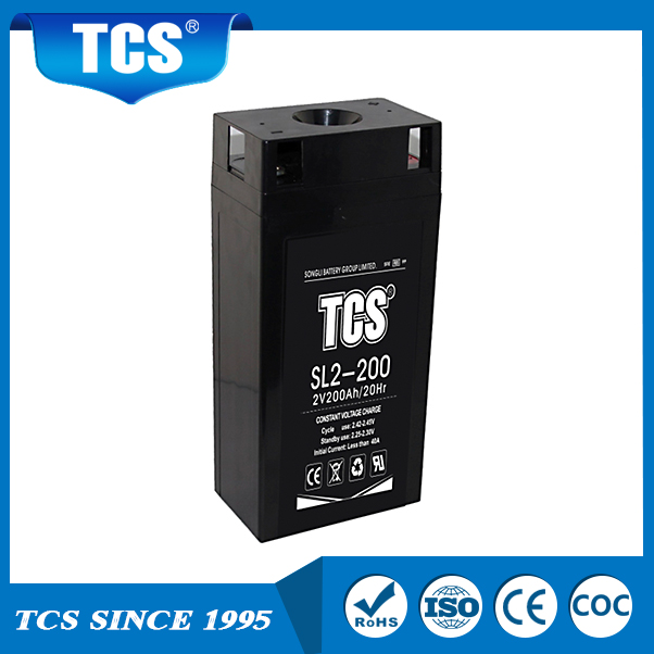 Batterie d'acide au plomb de stockage 2V SL2-200 TCS batterie AGM