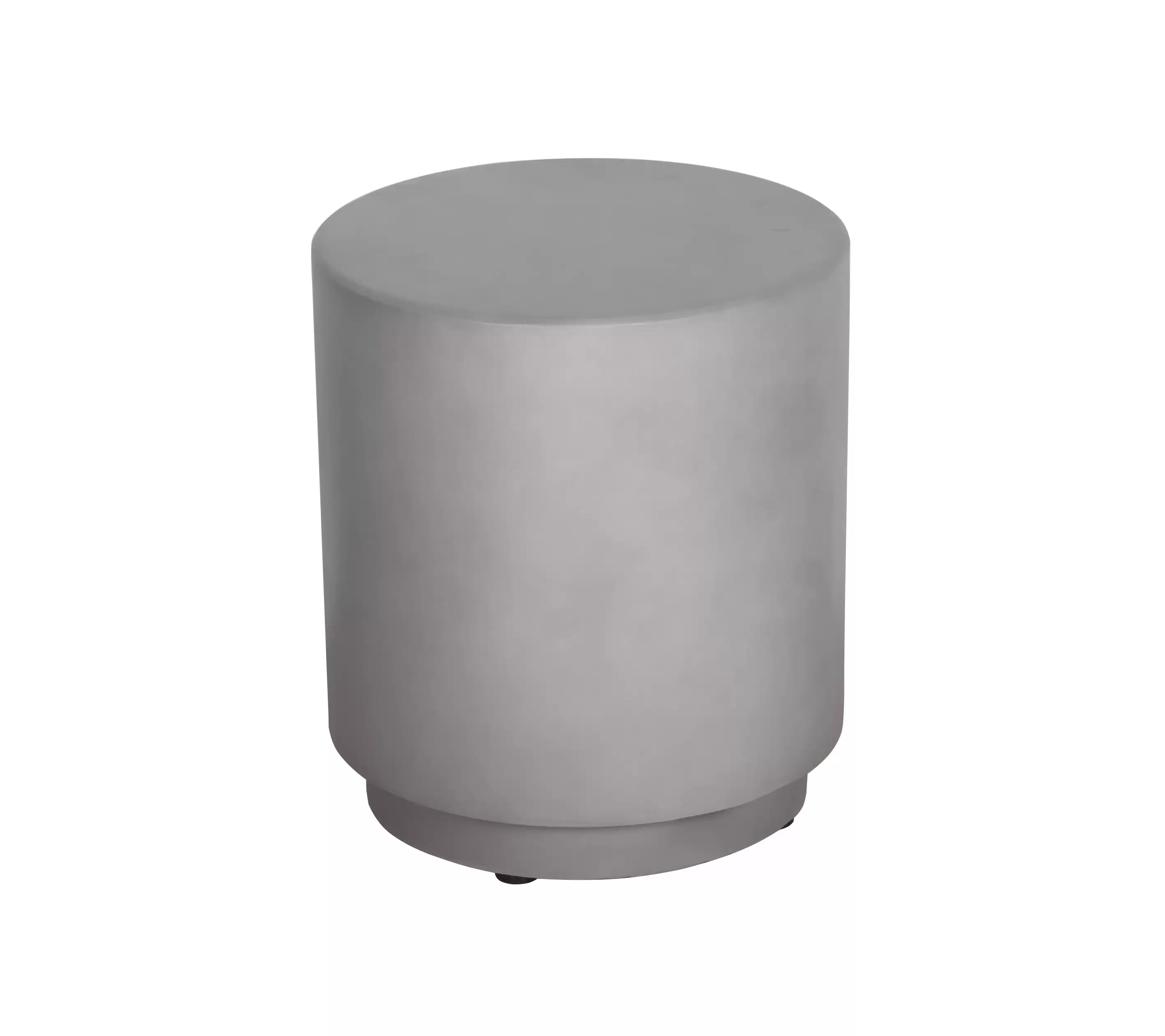 Faux en béton Table d'accent en forme ronde de couleur grise