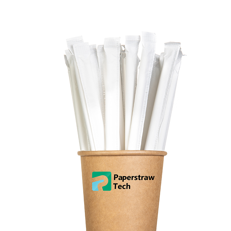 Pailles de papier emballés individuellement respectueuses de l'environnement, FDA approuvé une paille en papier potable enveloppée par la FDA