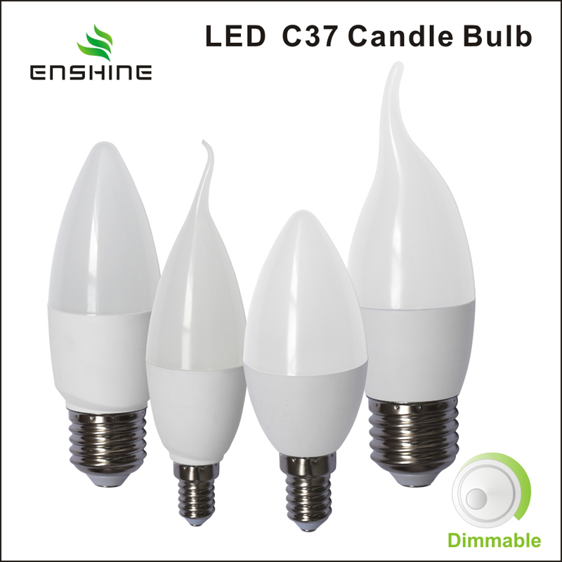 3W - 7W Blanc Dimmable LED Bougies de bougie C37 YX-CD7