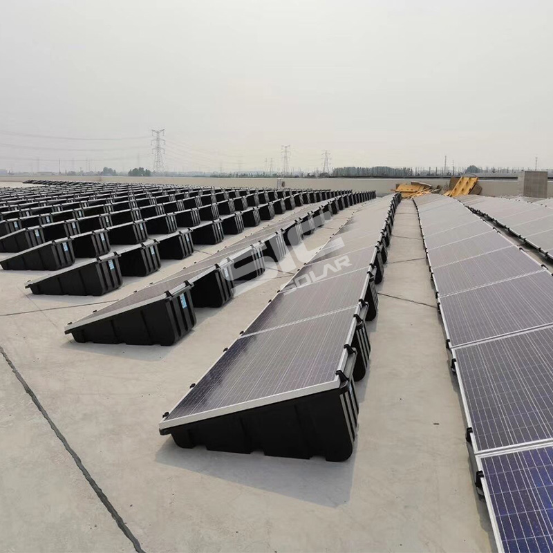 Support de toit à ballast solaire en plastique HDPE