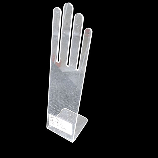 Porte-bague en plexiglass transparent la forme de la main