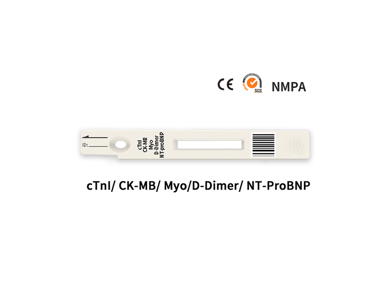 5 sur 1 (CTNI / CK-MB / MYO / NT-PROBNP / D-DIMER) Test quantitatif rapide