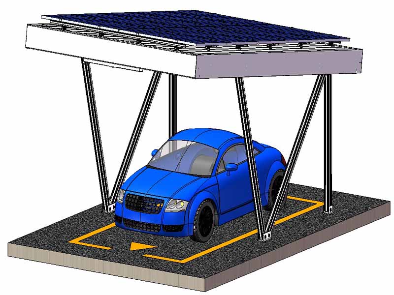 Système de montage de carport solaire étanche de type N-Type