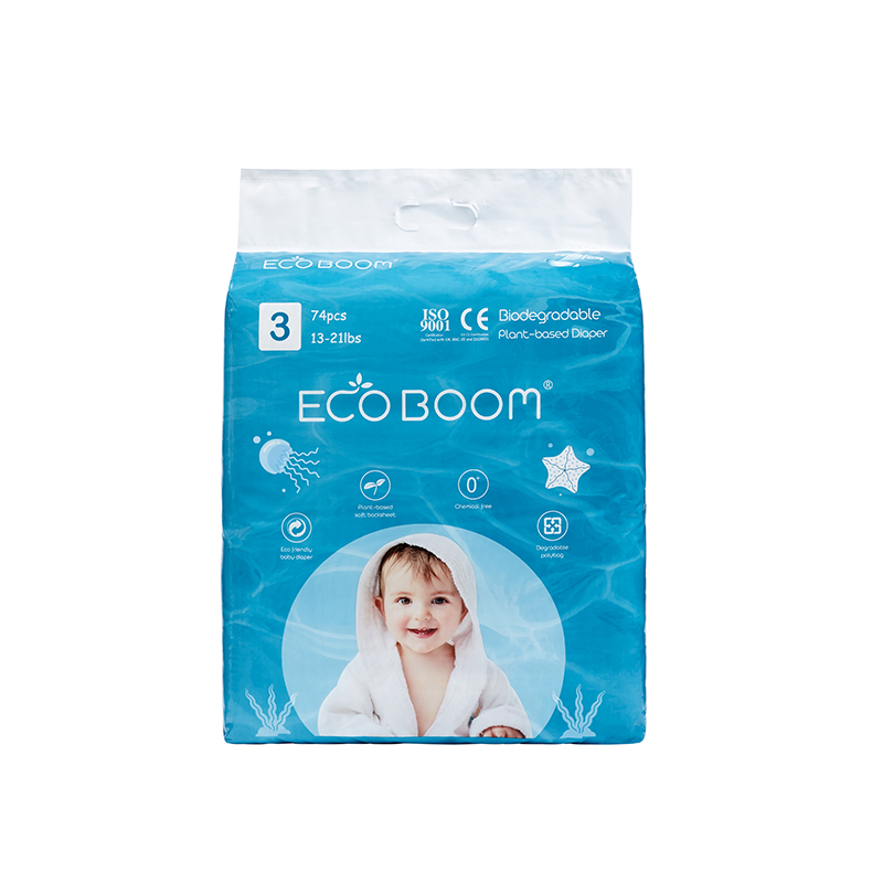 BOOM ECO Boom Biodégradable Couche à base de plantes Big Pack Infant en Polybag M