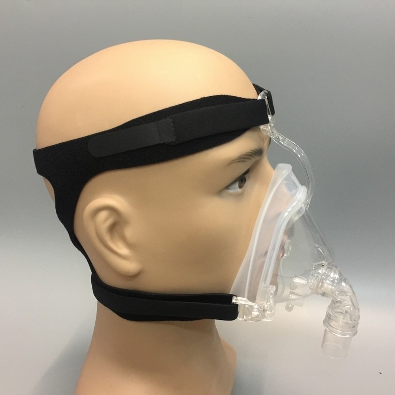 Masque CPAP en silicone en silicone complet avec couvre-chef