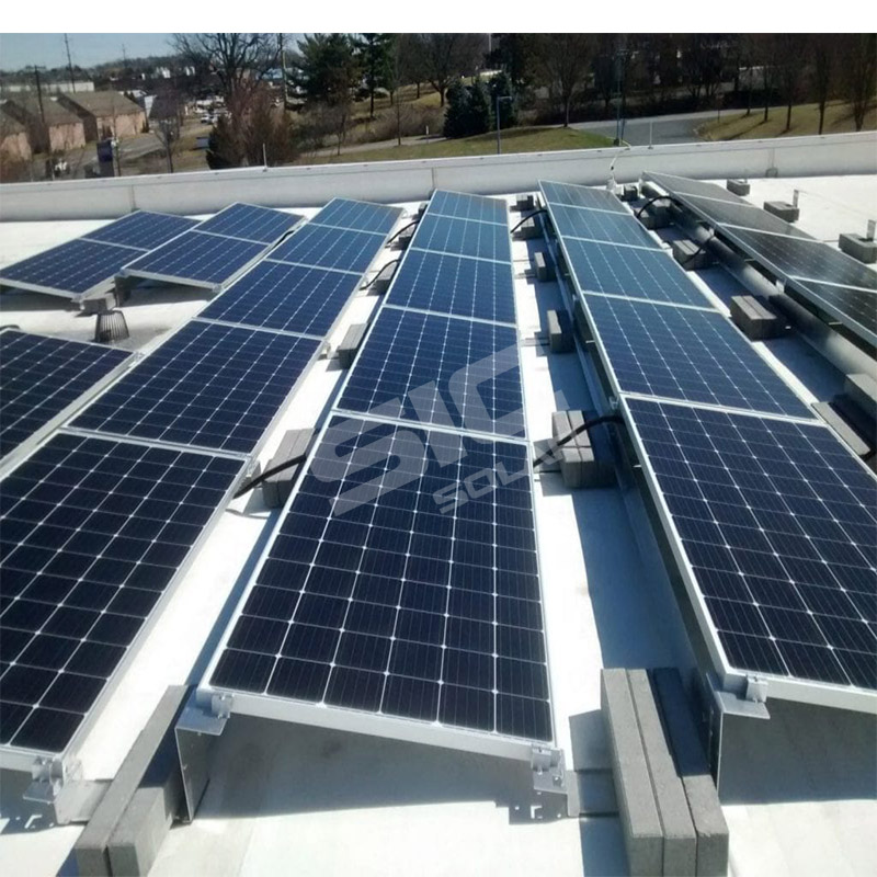 Système de montage de toit en PV solaire ballasted