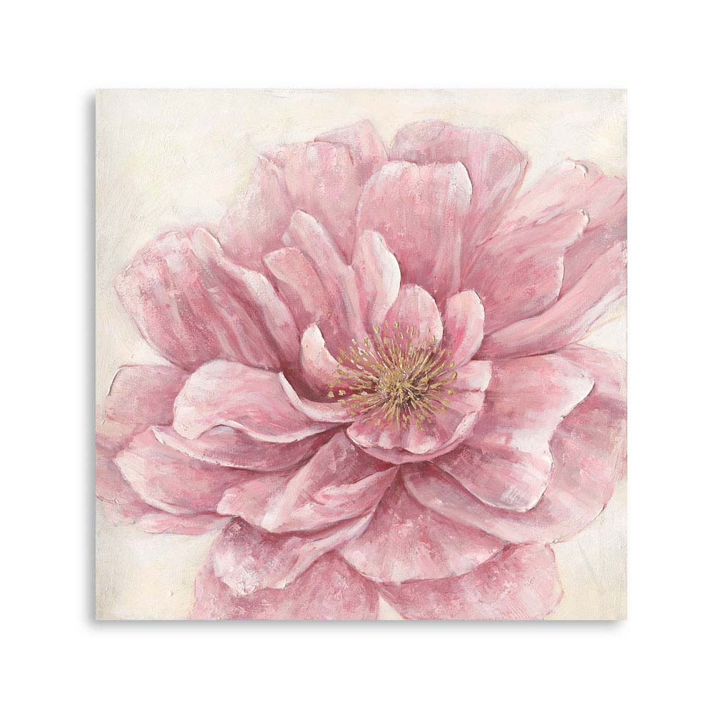 Peinture de peinture florale rose personnalisée sur toile pour chambre à coucher