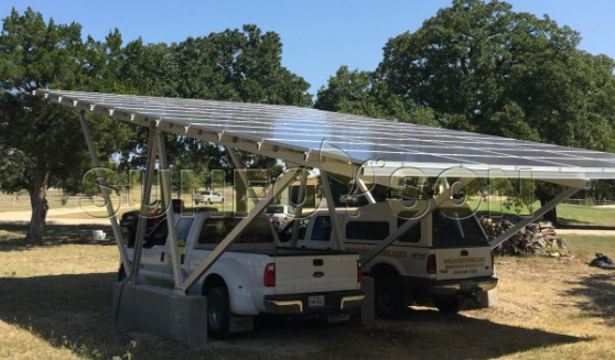 Structure de montage au parking solaire