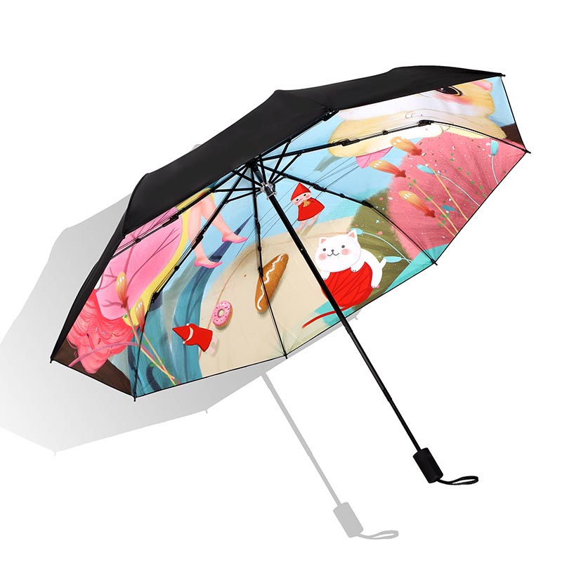 Parapluies pliants manuels compacts imprimés personnalisés