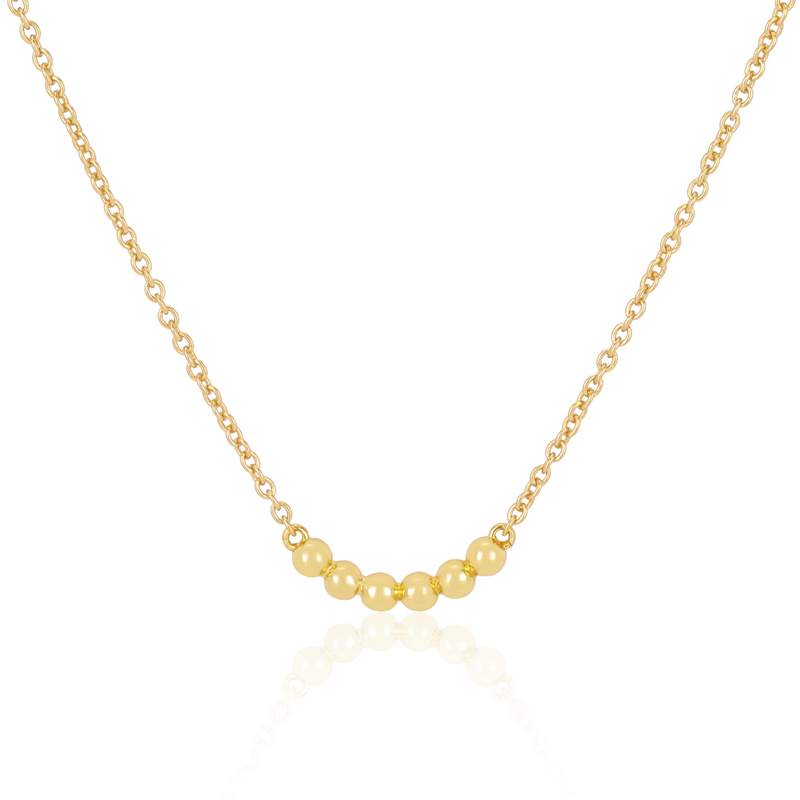 Collier de chaîne de perle d'or