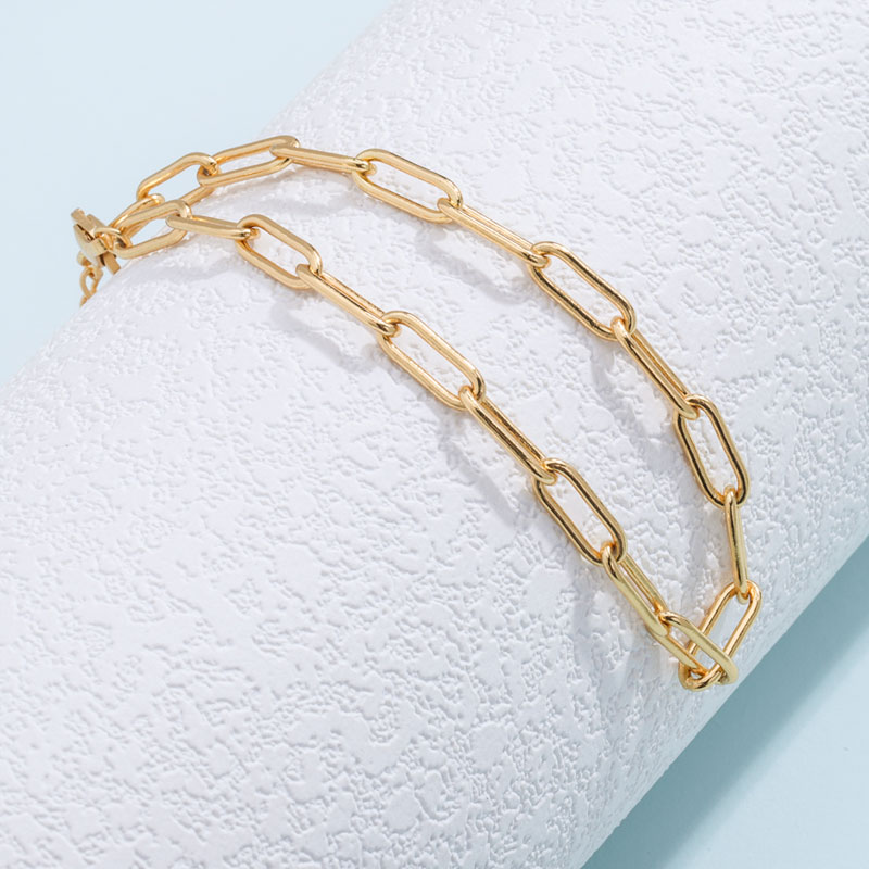 Bracelet de chaîne en papier d'or
