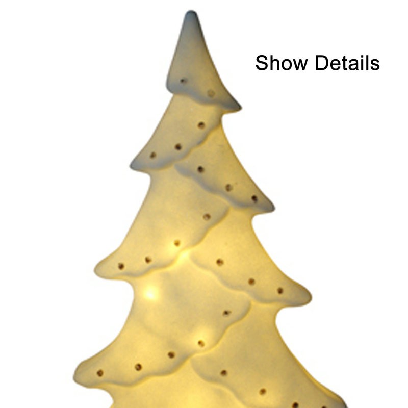 En plein air, utilisez un arbre lumineux à LED de Noël blanc avec des points