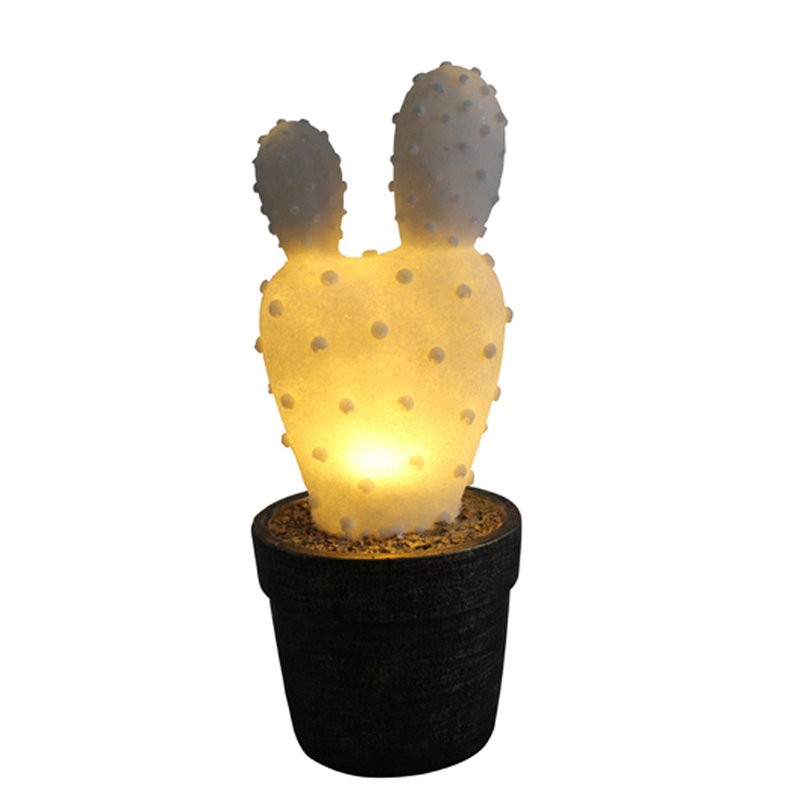 Chine Family Lighting Green Cactus Table Lampes