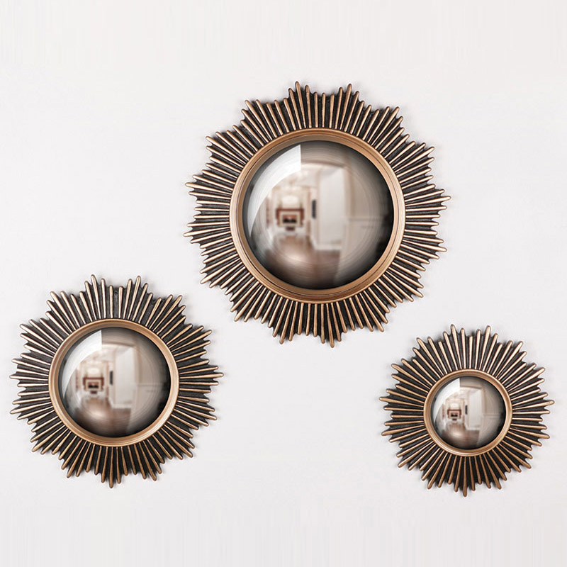 Miroir convexe moderne avec ligne claire en différentes couleurs