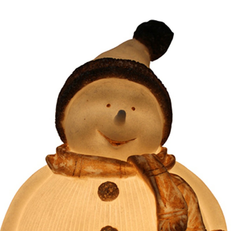 Lampe de bonhomme de neige côtelée de Noël blanc du best-seller pour une utilisation en intérieur