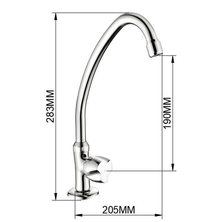 Deck Mount Chrome Kitchen Cold Water Tap