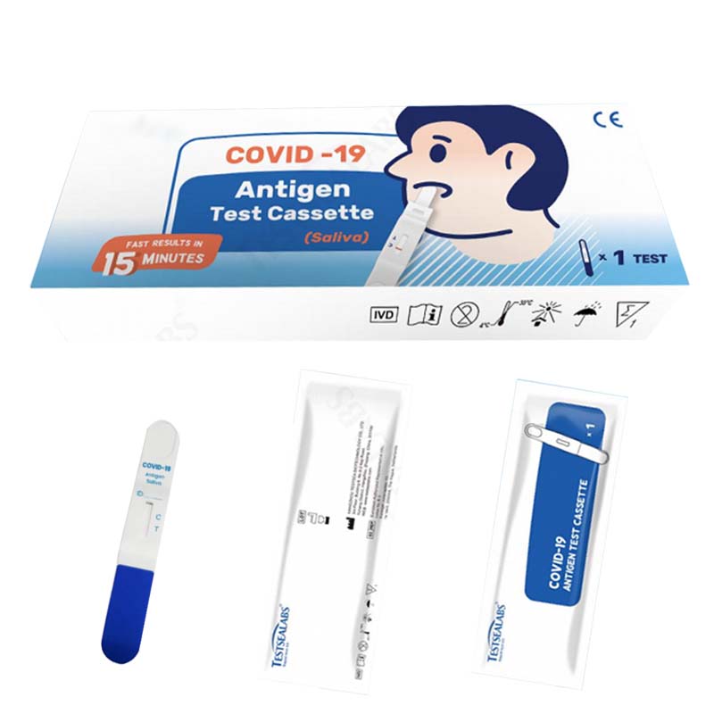 Kit de cassette de test d'antigène salivaire COVID-19, style sucette, facile à utiliser