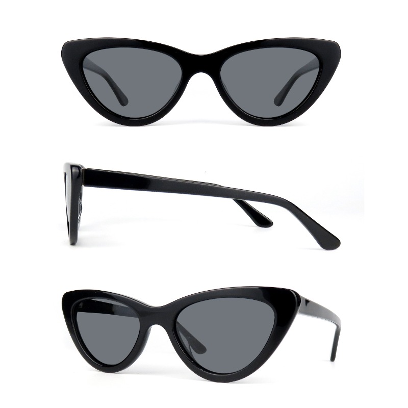 Lunettes de soleil avec logo personnalisé Lunettes de soleil œil de chat Bon prix Cat. 3 lunettes de soleil promotionnelles en acétate UV400 pour femmes et hommes, unisexes