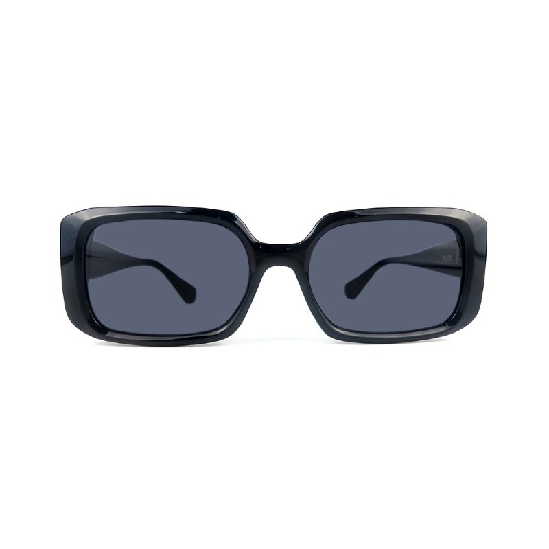 2022 Nouvelle arrivée en gros nuances cadre lunettes de soleil femmes designer hommes logo personnalisé lunettes de soleil de mode grand rectangle en plastique noir