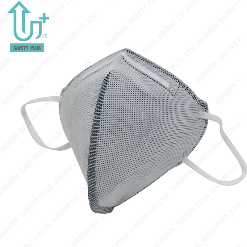 Masque pliable non tissé kn95 respirant et confortable avec masque facial jetable à 4 épaisseurs de charbon actif