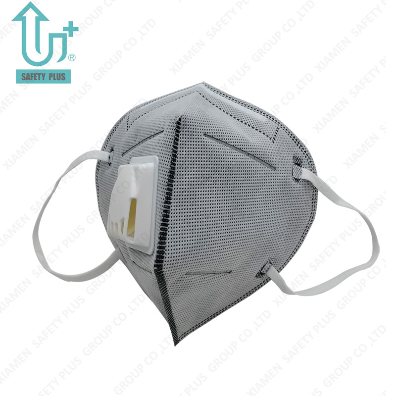 Masque anti-poussière personnalisé jetable KN95, masque facial industriel non tissé à 4 plis avec valve