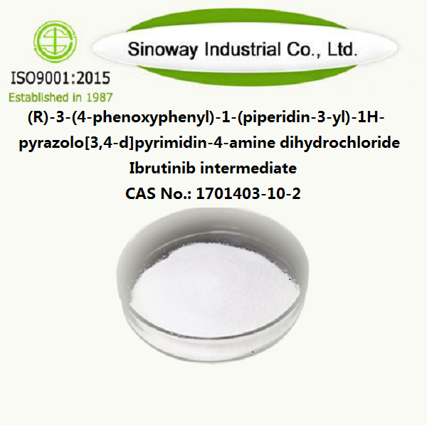 Dichlorhydrate de (R)-3-(4-phénoxyphényl)-1-(pipéridin-3-yl)-1H-pyrazolo[3,4-d]pyrimidin-4-amine Ibrutinib intermédiaire 1701403-10-2