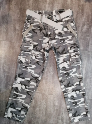 pantalon camouflage pour hommes Braguette boutonnée avec fermeture à glissière
