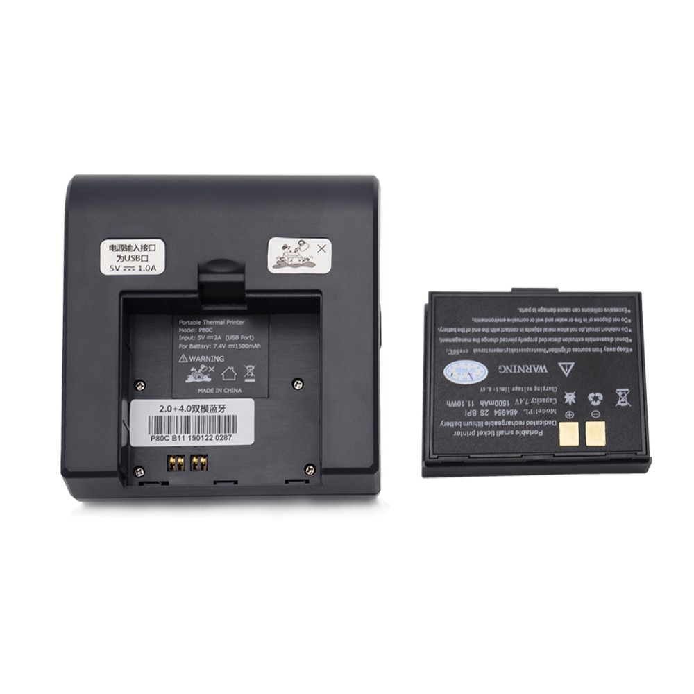 Imprimante portable thermique de reçus portable de 80mm, facture de 3 pouces, imprimante Bluetooth