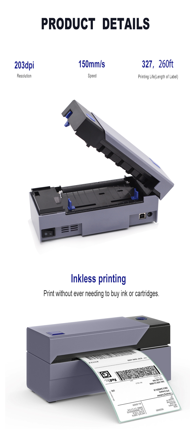 imprimante d'étiquettes 108 mm lazada