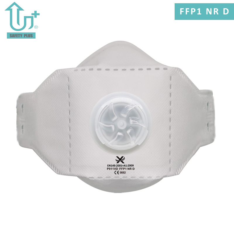 Masque anti-poussière de protection faciale pliable en coton statique bicolore FFP1 Nr D, respirateur