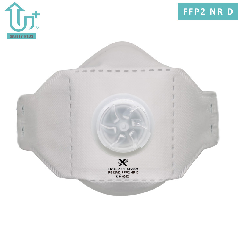 Protection anti-pollution réglable en aluminium avec pince-nez en coton statique FFP2 Nr D indice de filtre masque respiratoire de protection facial pliable