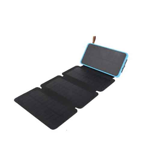 Banque d'alimentation pliante portative solaire 20000 mAh changeur de batterie étanche Powerbank avec boussole