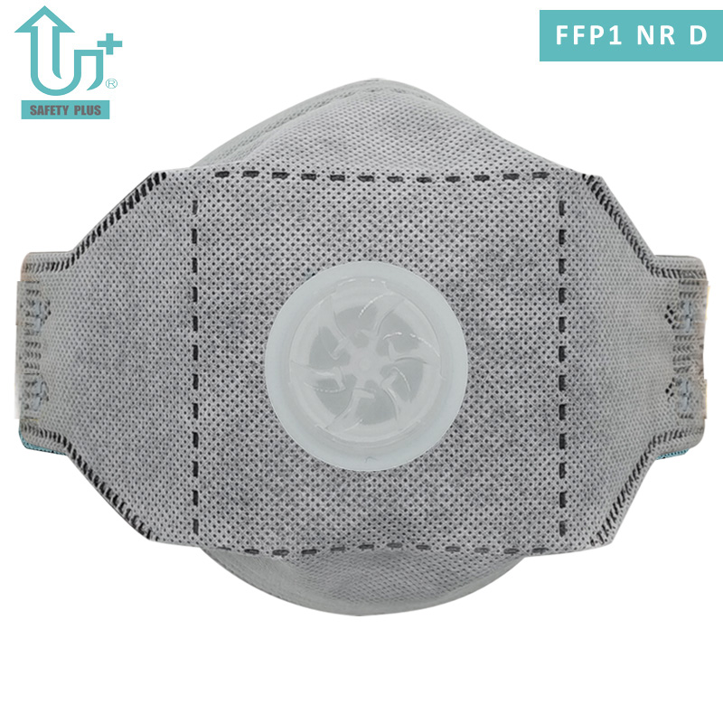 Masque anti-poussière de sécurité anti-particules pliable en coton statique FFP1 Nrd de qualité filtrante, respirateur avec charbon actif