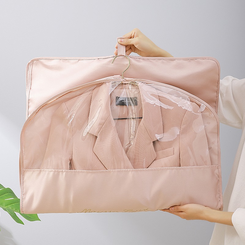 Sac à vêtements pliable pratique, sac d'emballage de vêtement avec logo personnalisé, sac à vêtements anti-poussière